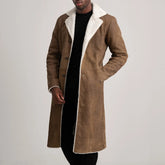 Tidion Brown Leather Coat Jacket